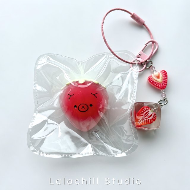 Lalachill Strawberry bear charm